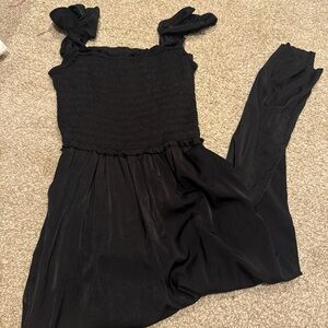 SHEIN Black Jumpsuit with Ruffle Straps